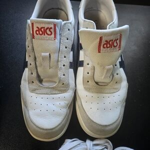 Asics White and Blue Sneakers